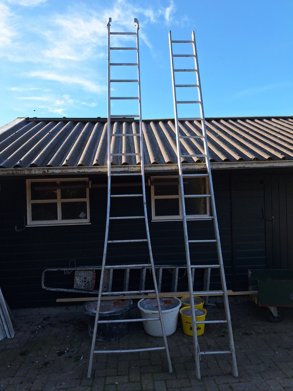 te koop ladder, Doe-het-zelf en Verbouw, Ophalen, Gebruikt, Overige typen, 5 meter of hoger