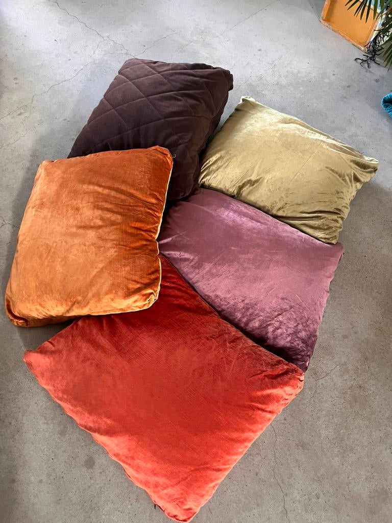 5 grote kussens voor de bank 50 x 40 cm, Ophalen of Verzenden, Gebruikt, Vierkant