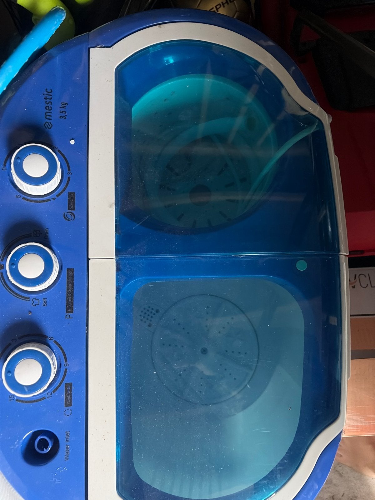Mestic Camping Wasmachine 3.5 kg - Zo goed als nieuw, Minder dan 1200 toeren, Minder dan 85 cm, Minder dan 4 kg, Bovenlader