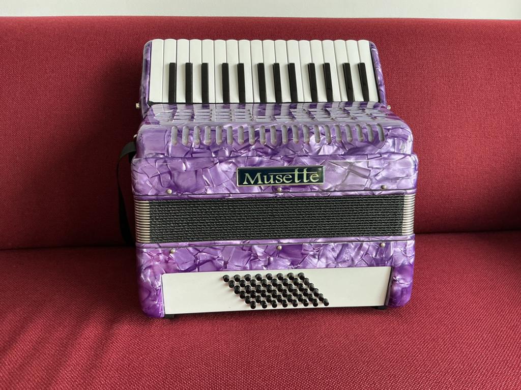 Z.g.a.n kleine Musette accordeon . 48 bas ., Muziek en Instrumenten, Accordeons, Overige merken, 48-bas, Ophalen of Verzenden