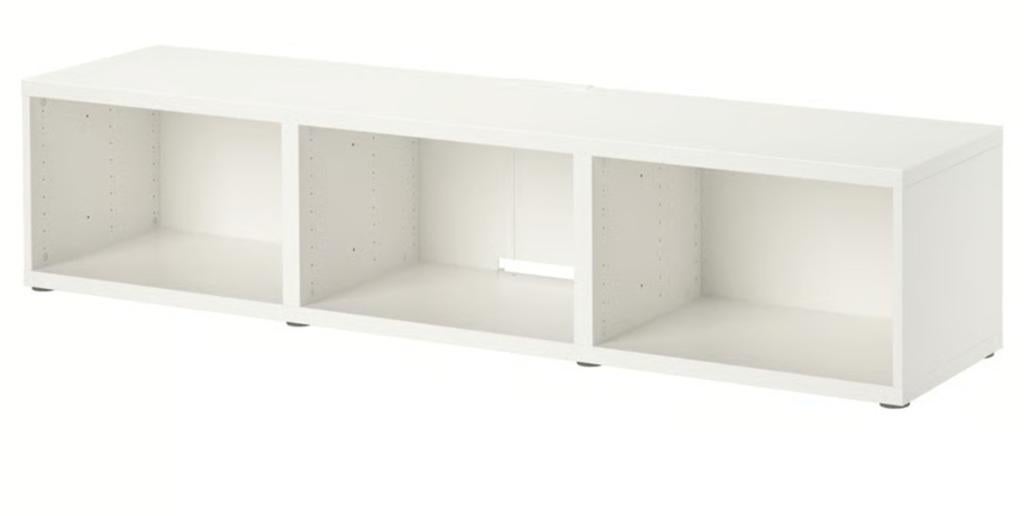 IKEA BESTÅ Tv-meubel wit 180x40x38 cm basiselement, Ophalen, Overige materialen, Gebruikt, 150 tot 200 cm
