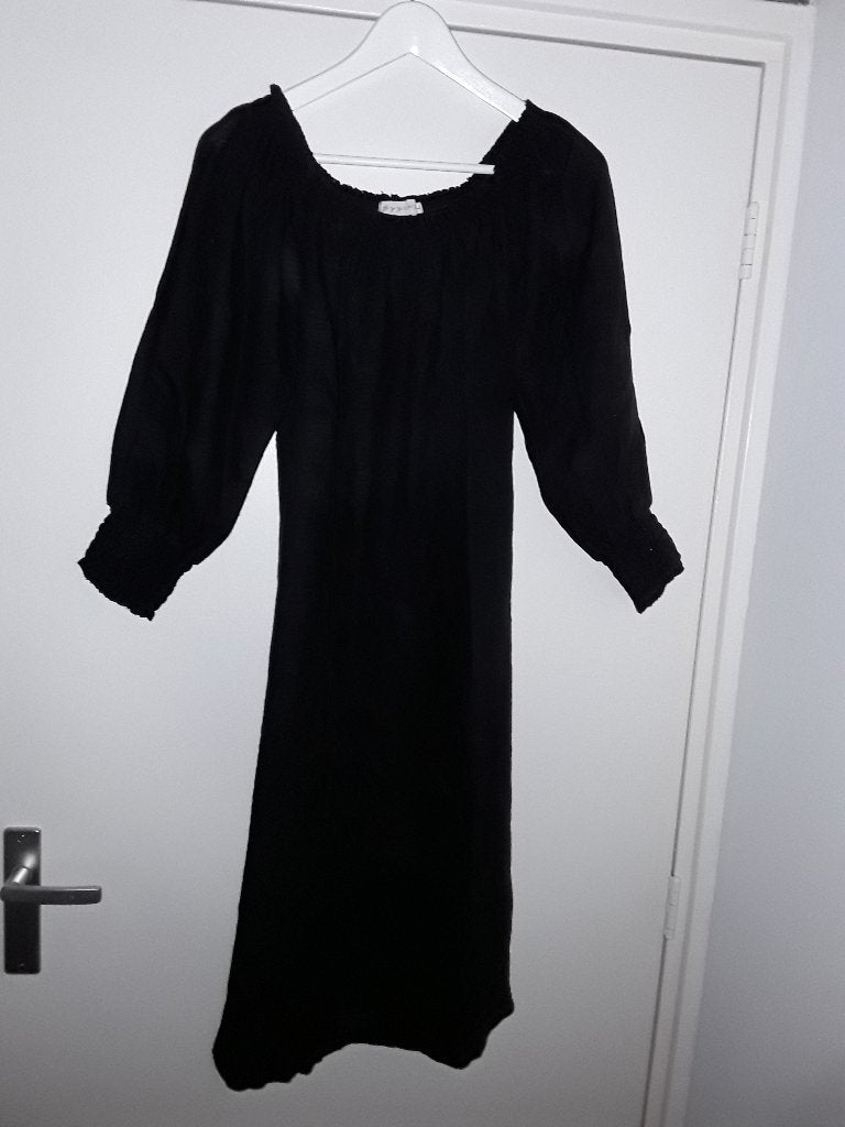 ByPias Donkerblauw Linnen Jurkje Maat L, Kleding | Dames, Maat 38/40 (M), Blauw, Nieuw, Ophalen of Verzenden