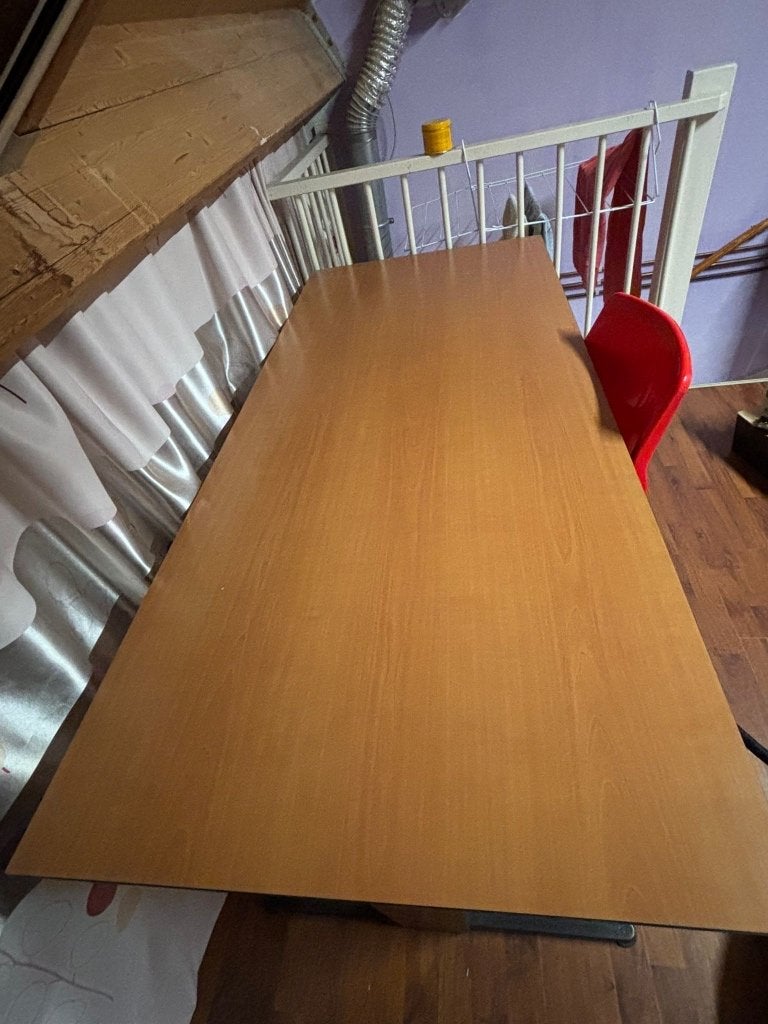 Bureau + stoel, Ophalen, Gebruikt, Bruin, Bureaustoel