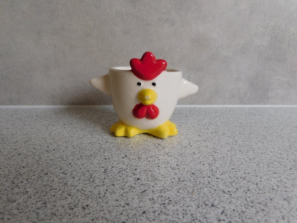Eierdop Kip Geel Rood, Overige merken, Overige typen, Ophalen of Verzenden, Zo goed als nieuw