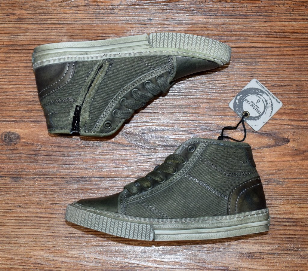 Yellow Cab - leer met canvas sneakers Green - maat 31, Schoenen, Nieuw, Ophalen of Verzenden, Jongen