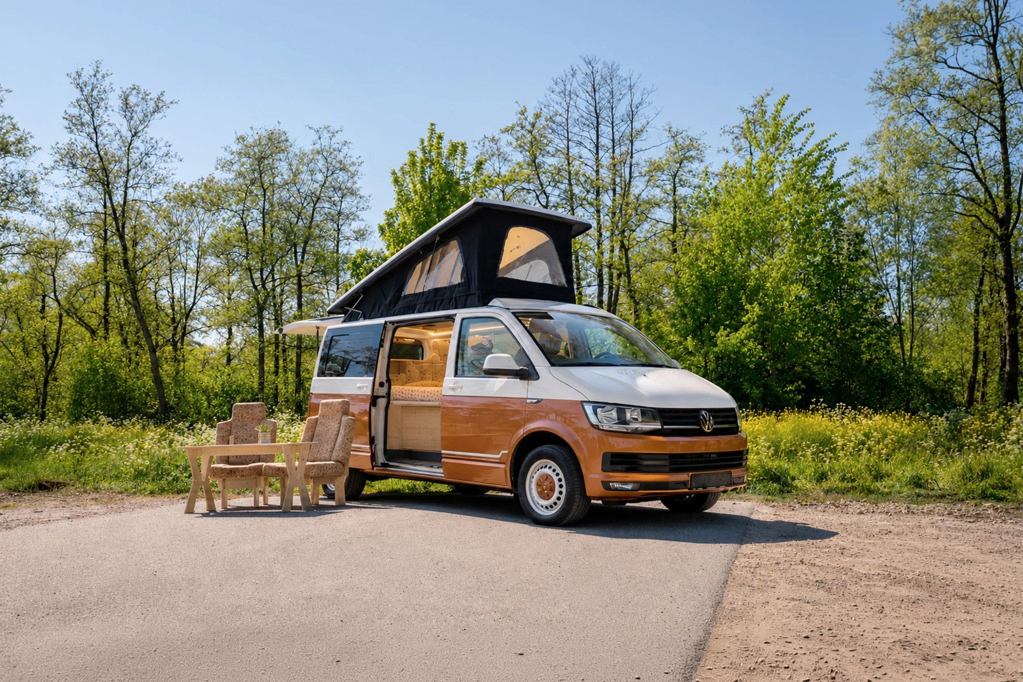 Volkswagen Transporter Amigo Camper (nieuw - diesel - 4 pers, Automaat, Buscamper of Camperbus, Volkswagen, Omvormer