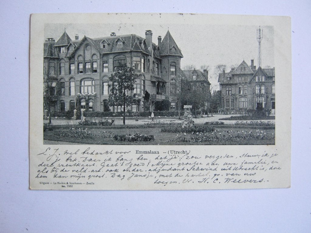 Ansichtkaarten Nederland, TC 8-12 Utrecht, Emmalaan 1902, Verzenden, Voor 1920, Gelopen, Utrecht