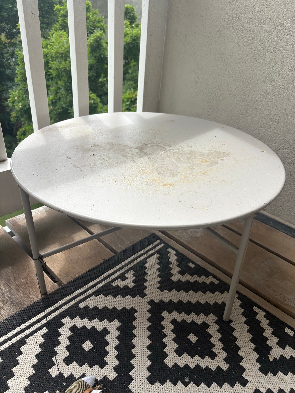 Twee ronde tafels: één kleine en één grote, Tuin en Terras, Tuintafels, Ophalen, Gebruikt, Rond, Metaal
