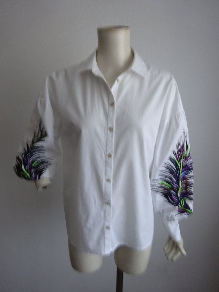 Pom Amsterdam blouse mt 38, Kleding | Dames, Blouses en Tunieken, Maat 38/40 (M), Wit, Ophalen of Verzenden, Zo goed als nieuw