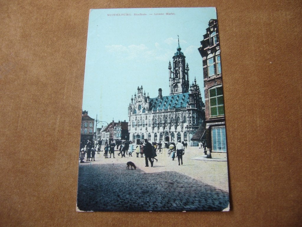 MIDDELBURG  =  STADHUIS - GROOTE MARKT  1912, Ophalen of Verzenden, Voor 1920, Gelopen, Zeeland
