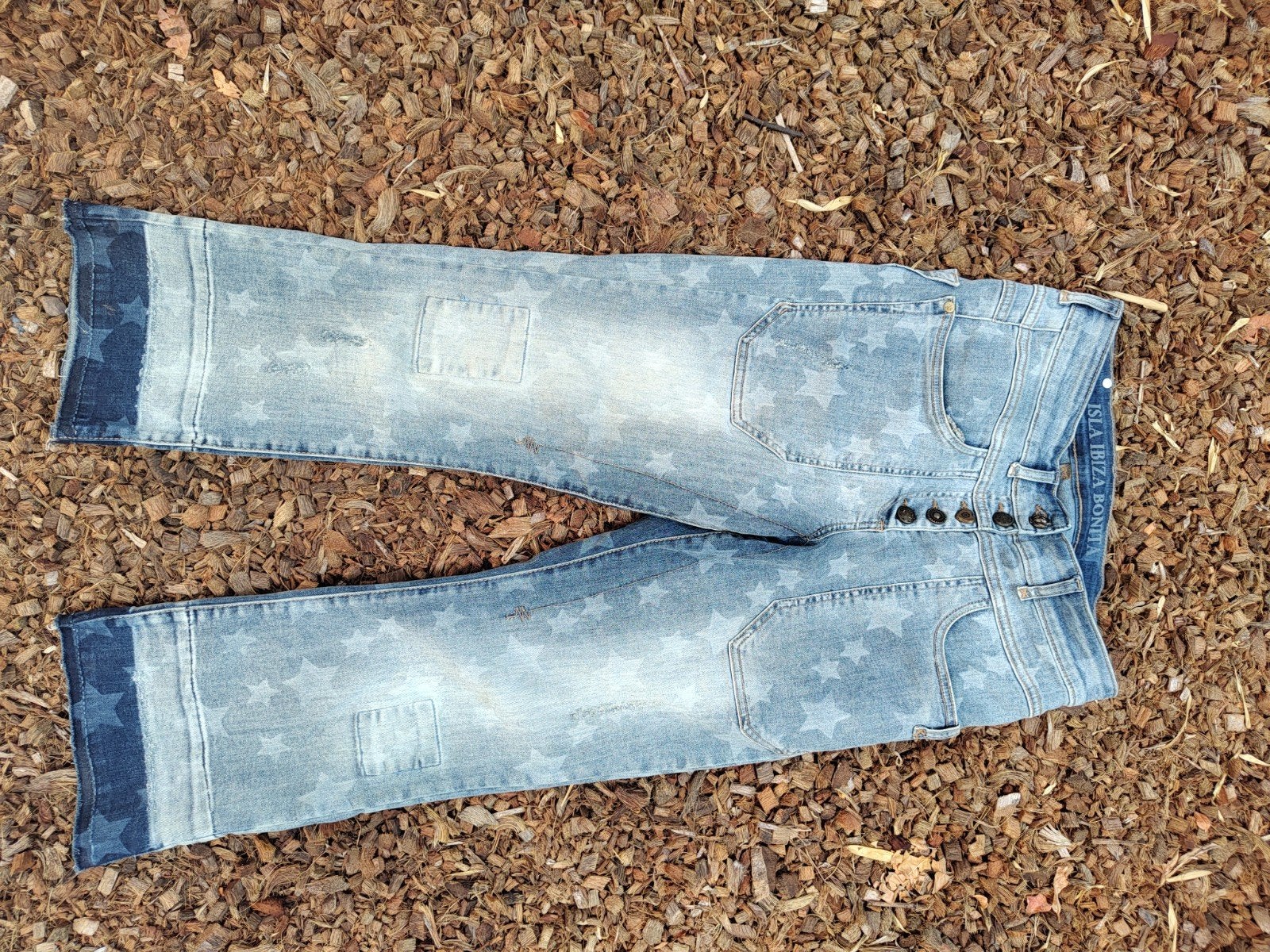 Isla Ibiza Bonita Driekwart Jeans met Sterrenprint XS, Ophalen of Verzenden