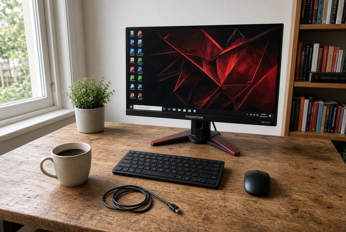 Acer Predator XB241H Gaming Monitor - Full HD, 144Hz, Computers en Software, Gaming, 101 t/m 150 Hz, In hoogte verstelbaar, Full HD