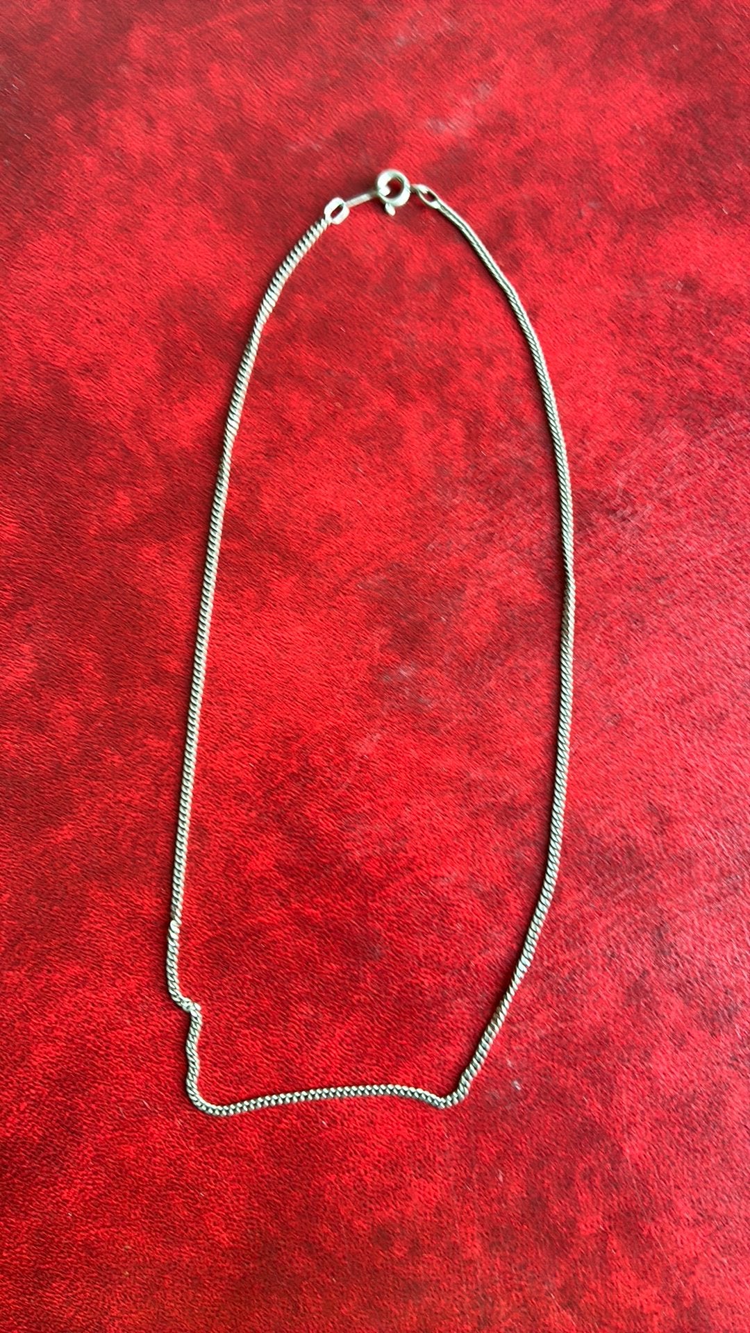 835 zilver ketting gourmetschakel 38,5 cm 1,5 mm breed, Ophalen of Verzenden, Gebruikt, Zilver, Zilver