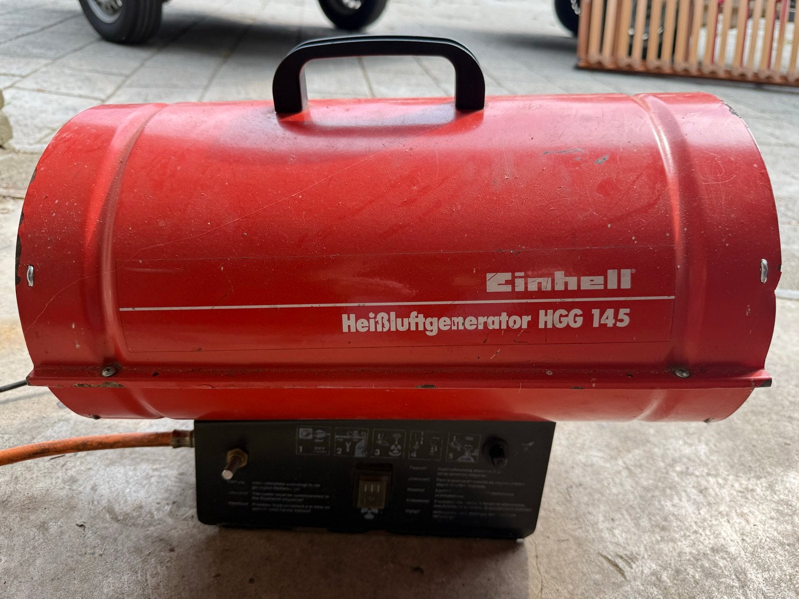 Einhell HGG 145 heteluchtkanon - Gebruikt, Doe-het-zelf en Verbouw, Ophalen, 30 tot 80 cm, Gebruikt, Kachel