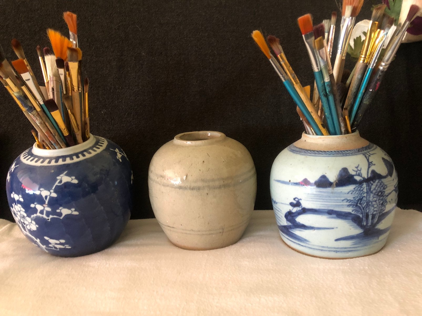 Gemberpotten, Ophalen, Gebruikt, Blauw