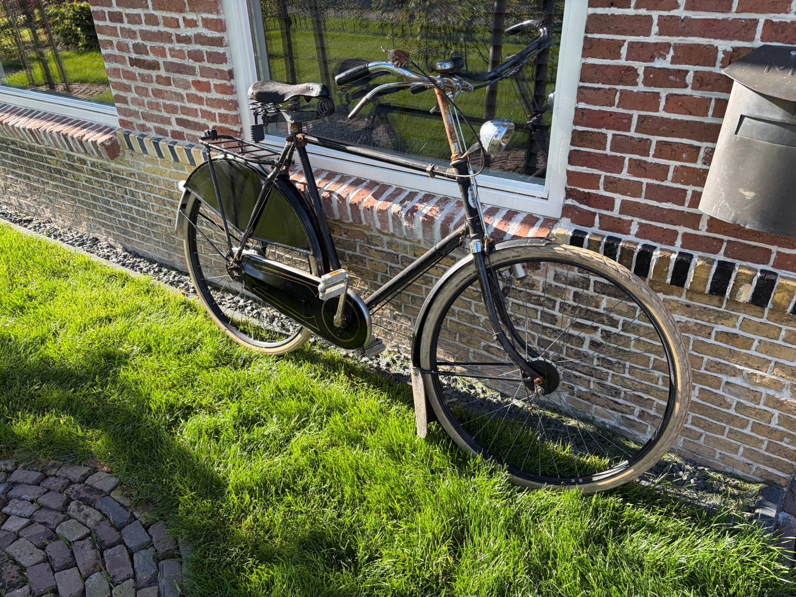 Nostalgische Gazelle herenfiets ‘jaren 60’ met stangremmen, Gebruikt, Versnellingen, Ophalen of Verzenden, 57 tot 61 cm