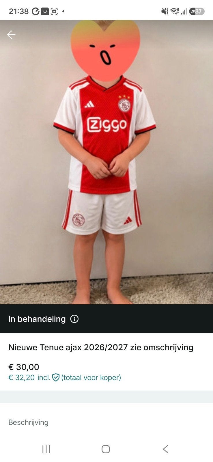 Kinder Voetbaltenues: Ajax, Liverpool, PSG, Real Madrid, Ophalen of Verzenden