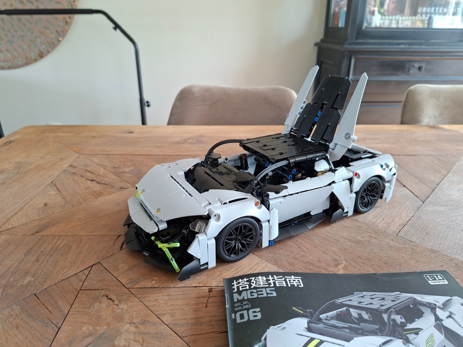 Bouwpakket sportwagen (Lego Technic stijl)