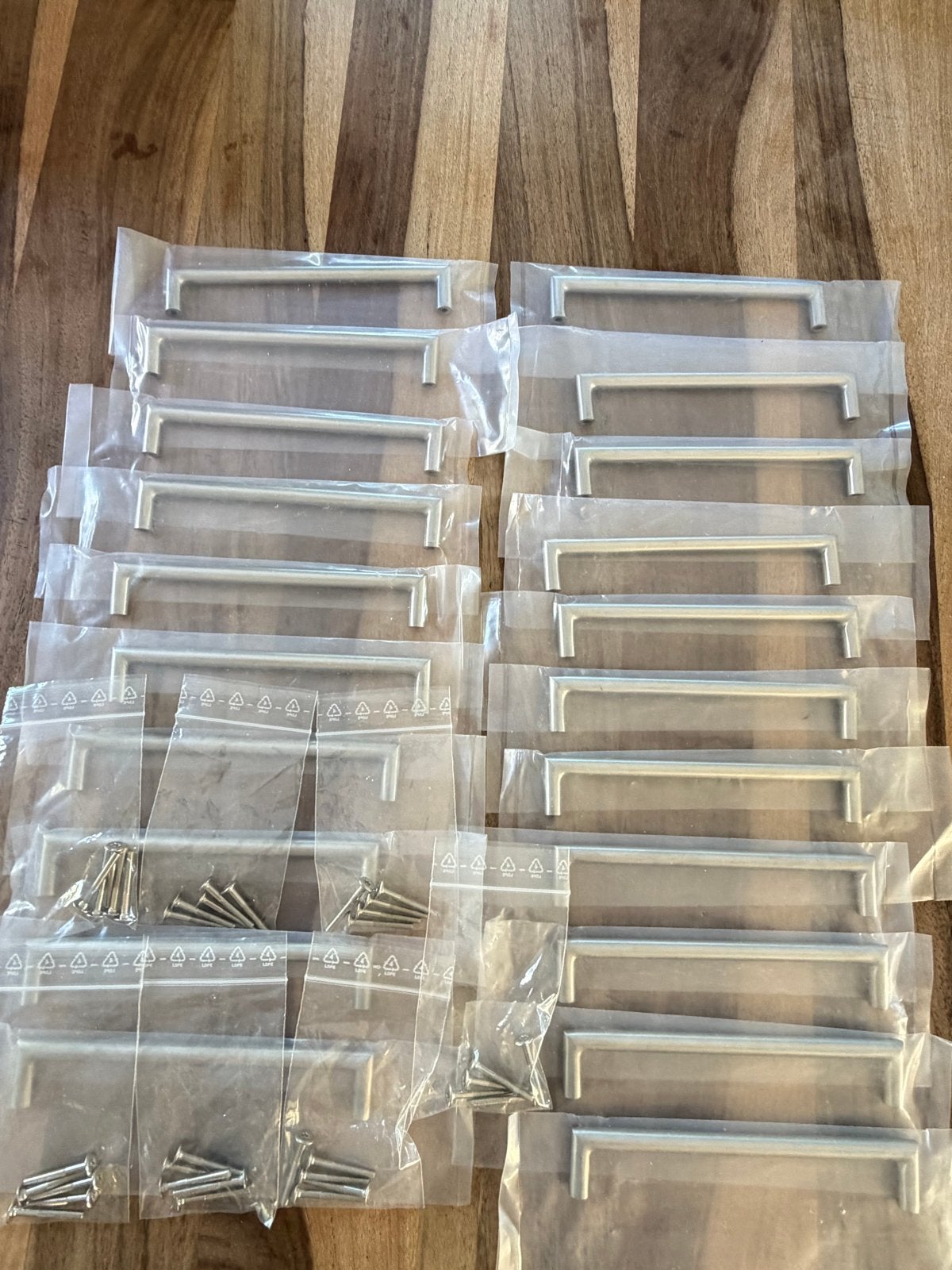 21 Nieuwe RVS Grepen 160mm Boormaat met 35 Boutjes, Ophalen of Verzenden, Nieuw