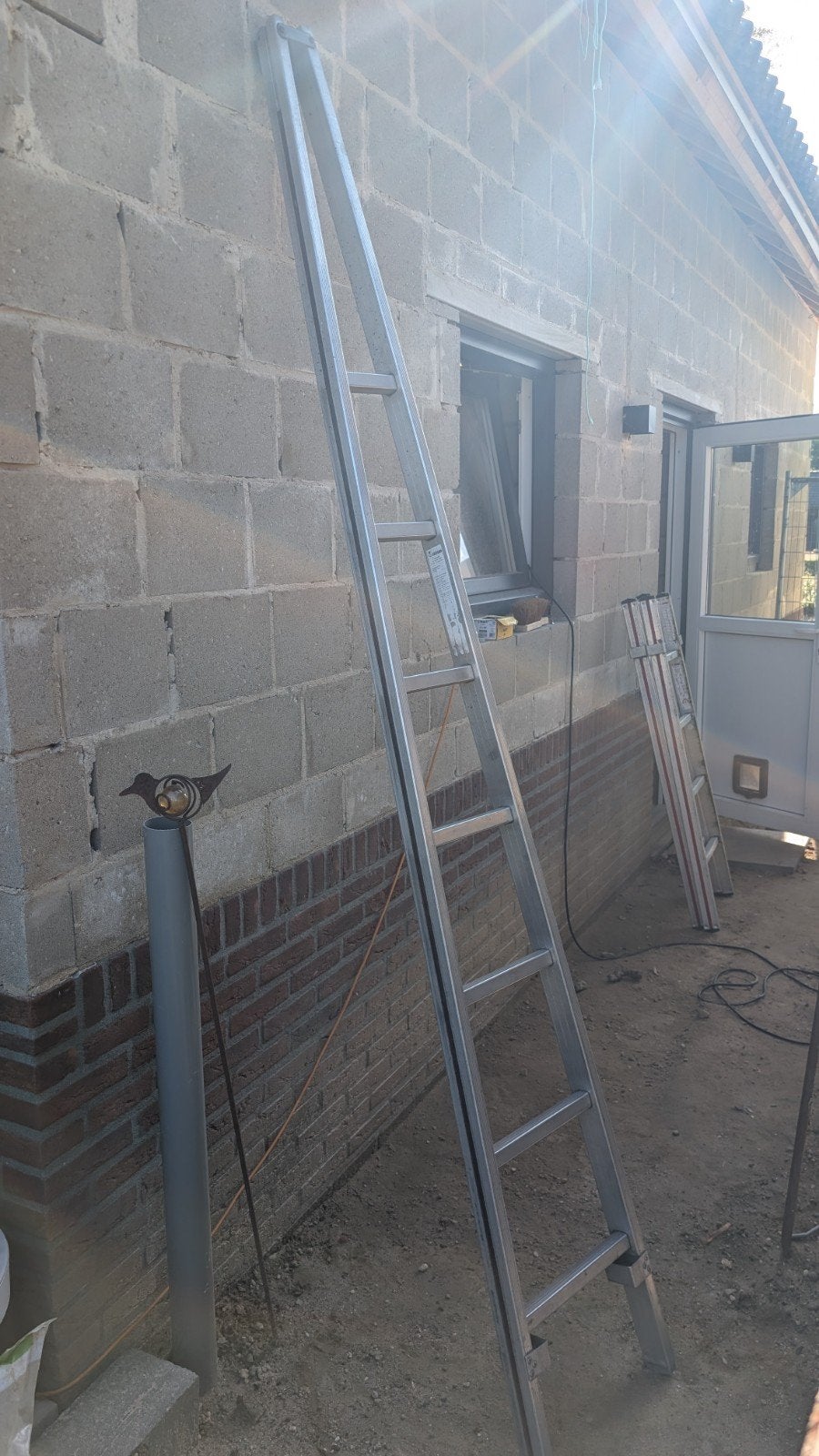 haka puntladders/glazenwassers ladder, Ophalen of Verzenden, Gebruikt, Ladder, 4 meter of meer