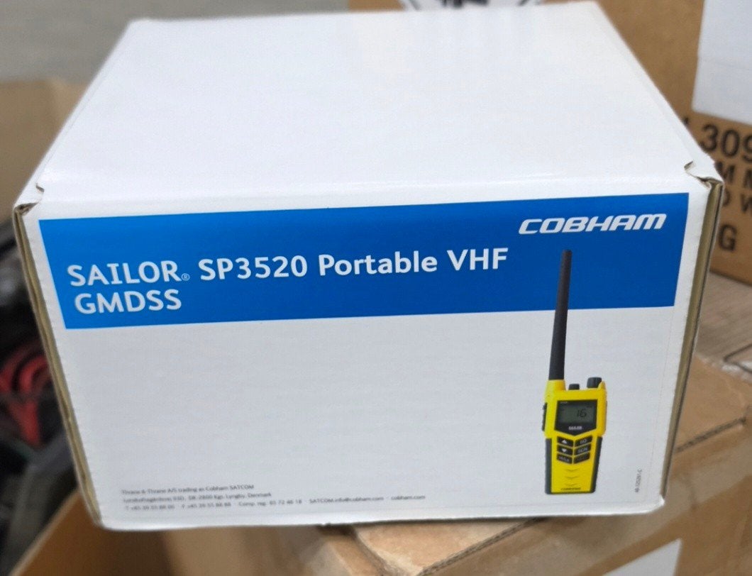 Cobham SAILOR SP3520 Portable VHF GMDSS Marifoon, Ophalen, Nieuw, 15 km of meer, Portofoon of Walkie-talkie