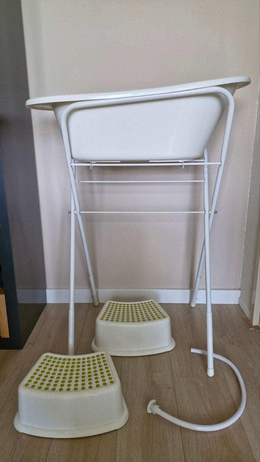 Babybadje met standaard en afvoerslang, Kinderen en Baby's, Gebruikt, Badje, Standaard, Ophalen