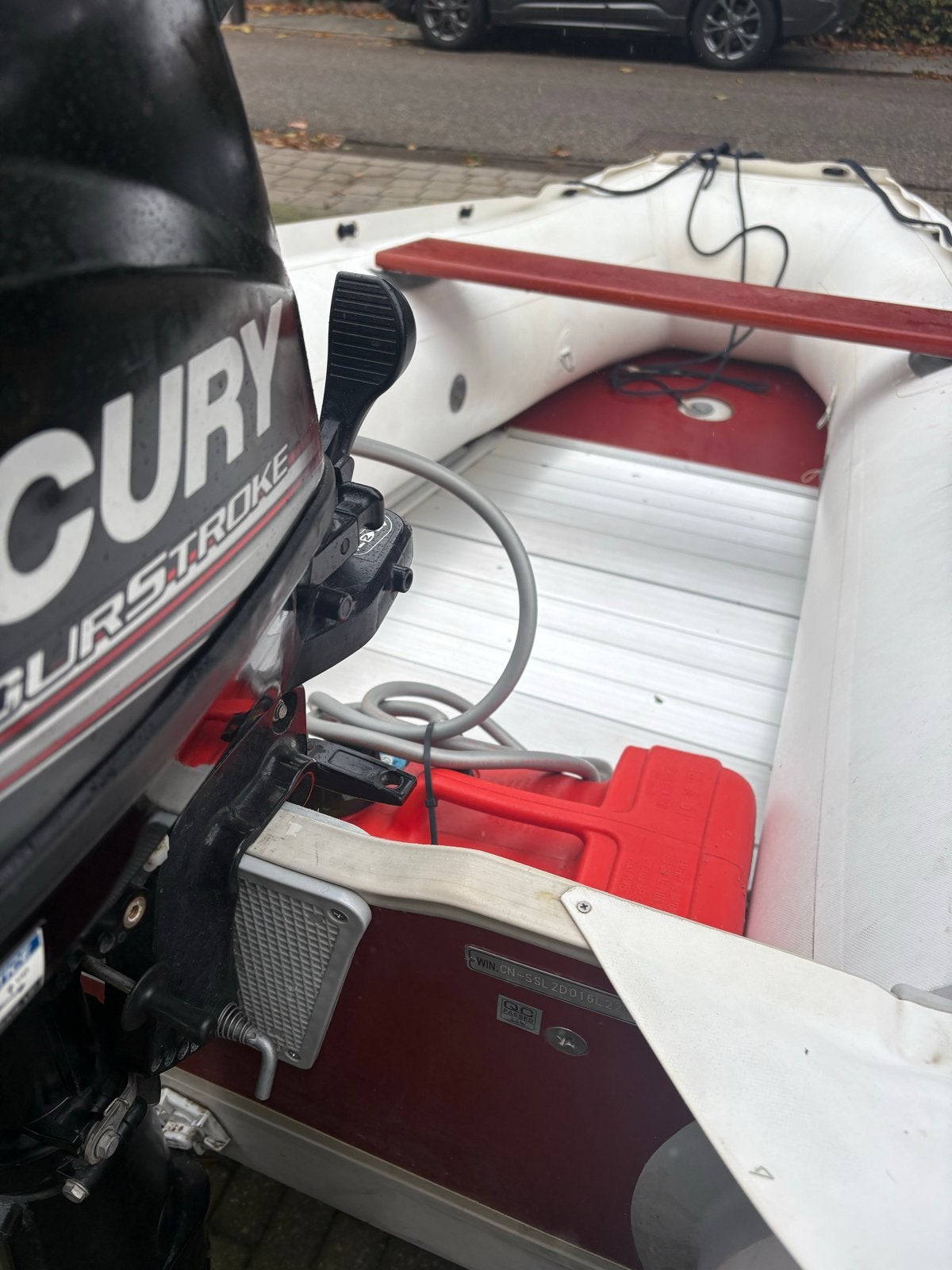 Suzumar MX-320/OAL rubberboot met Mercury 6pk motor, Watersport en Boten, Aluminium, Gebruikt, Suzumar, 6 pk
