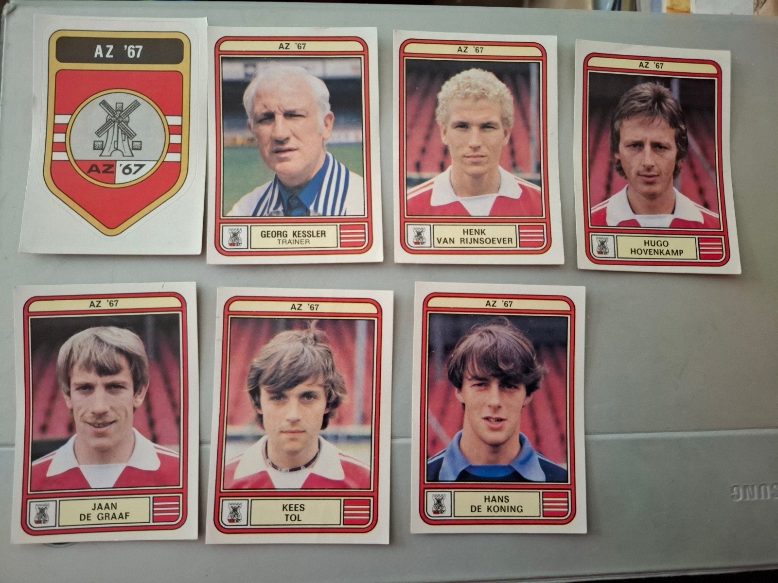 7x Voetbal panini 80 AZ '67, Ophalen of Verzenden, Nieuw, Sport