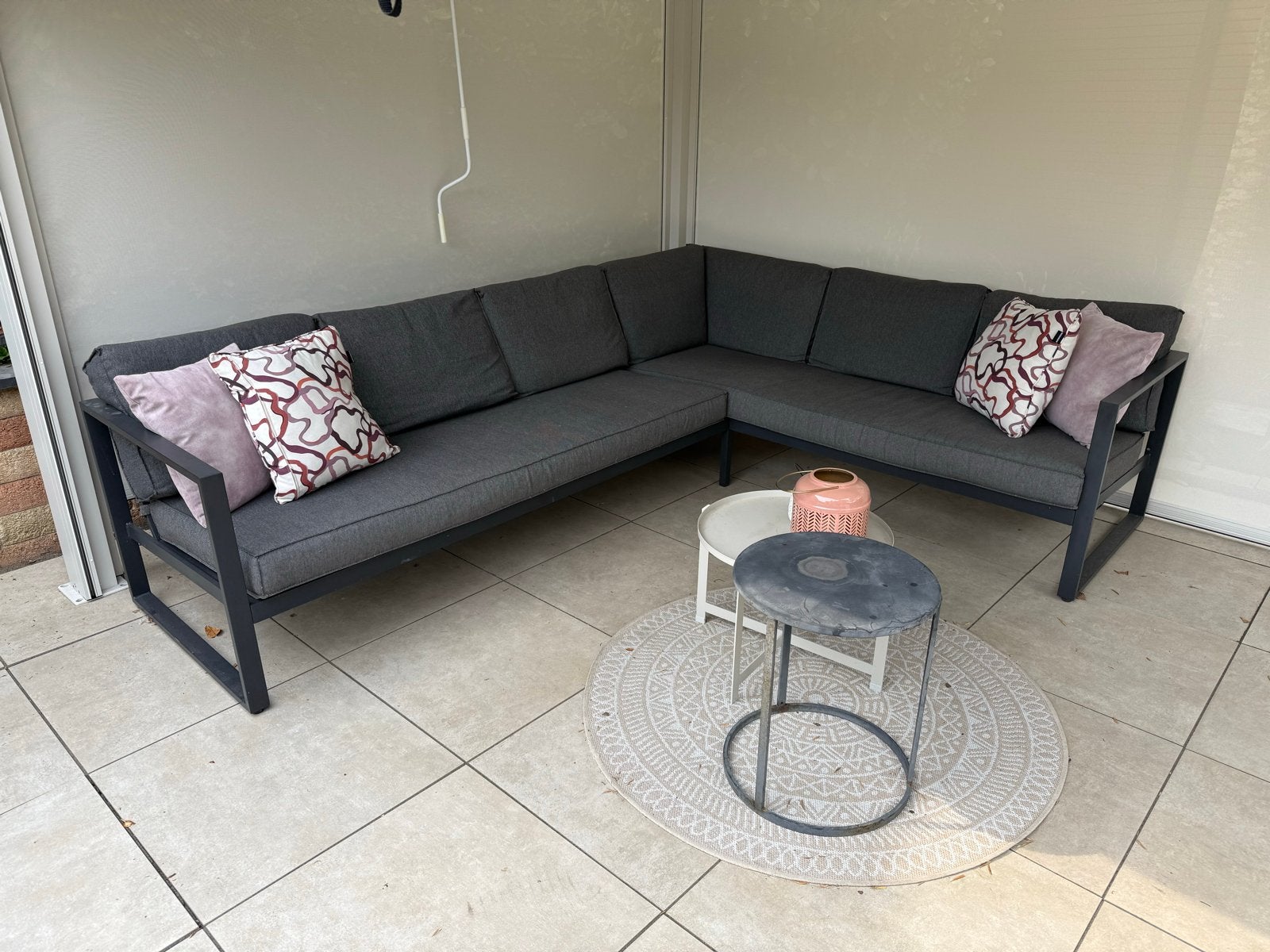6-persoons loungeset, Ophalen, 6 zitplaatsen, Aluminium, Zo goed als nieuw