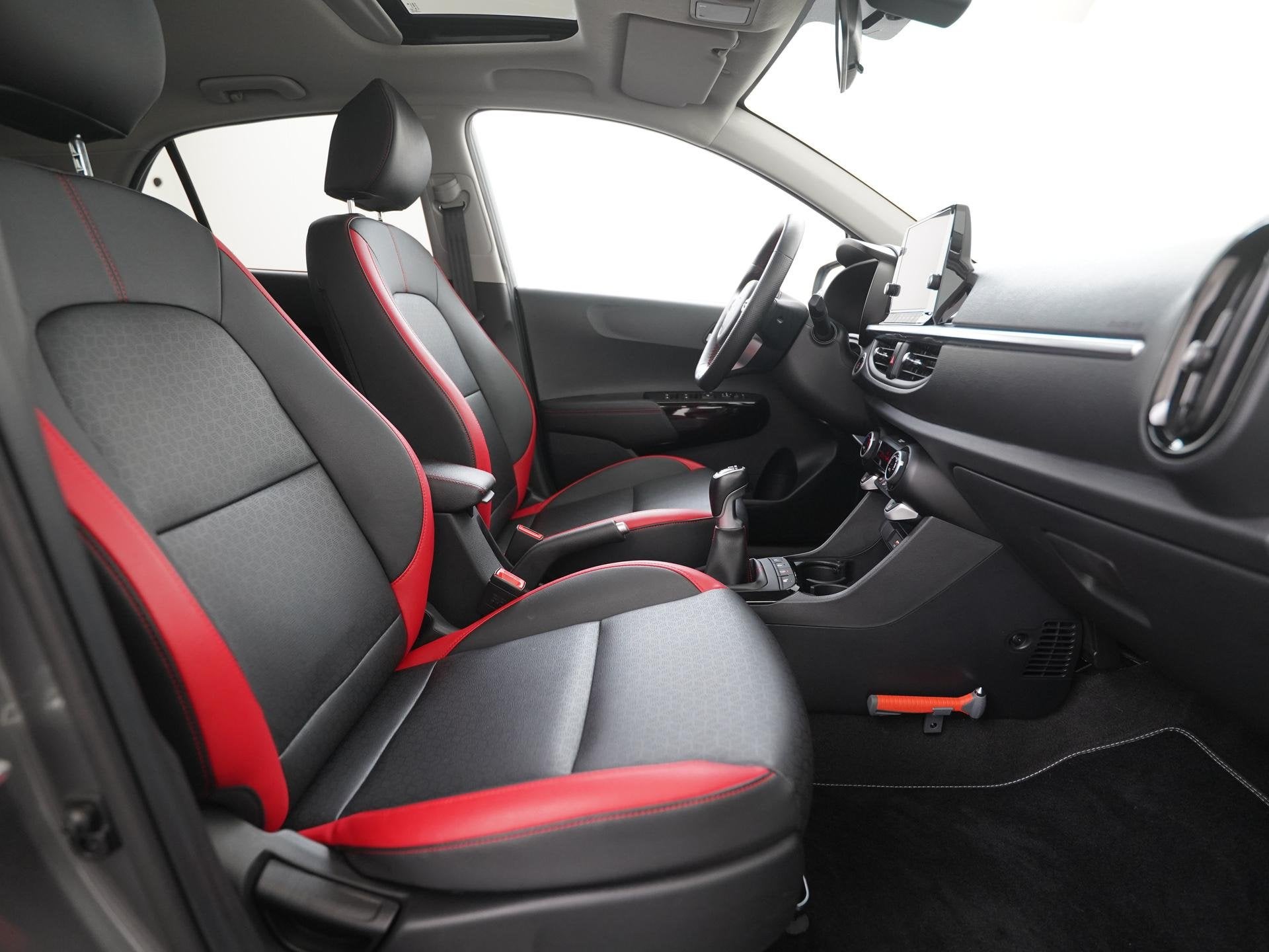 Kia Picanto 1.0 T-GDi GT-Line 100PK | Schuifdak | Leder | Zo, Auto's, Voorwielaandrijving, 12 maanden, 101 pk, Gebruikt
