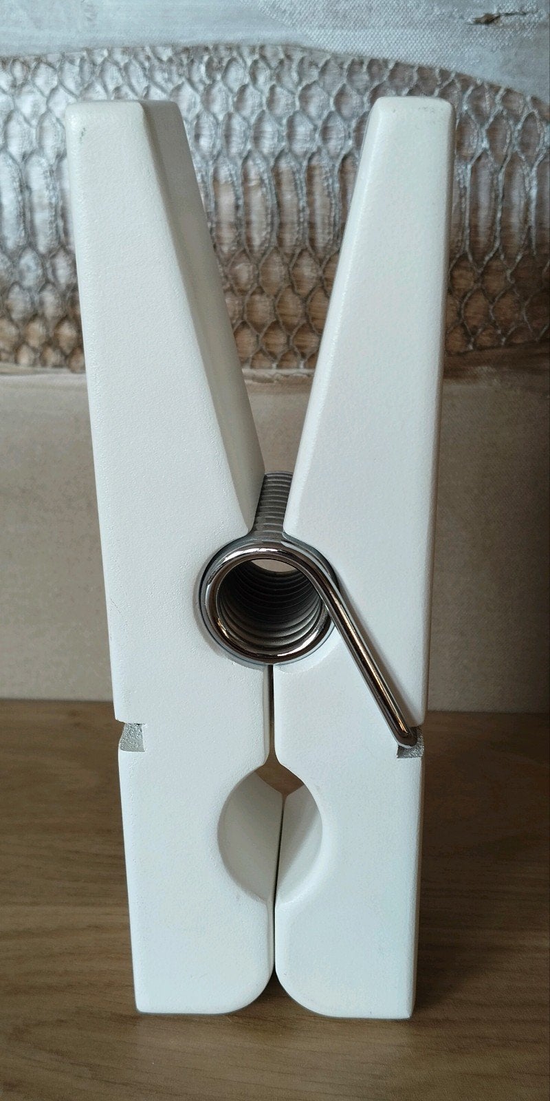 Grote witte wasknijper Decoratie Reuze memo knijper, Hout, Gebruikt, Verzenden, Modern