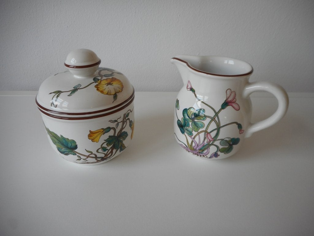 Suikerpot en melkkan van Villeroy & Boch Botanica, Ophalen of Verzenden, Zo goed als nieuw, Overige stijlen, Porselein