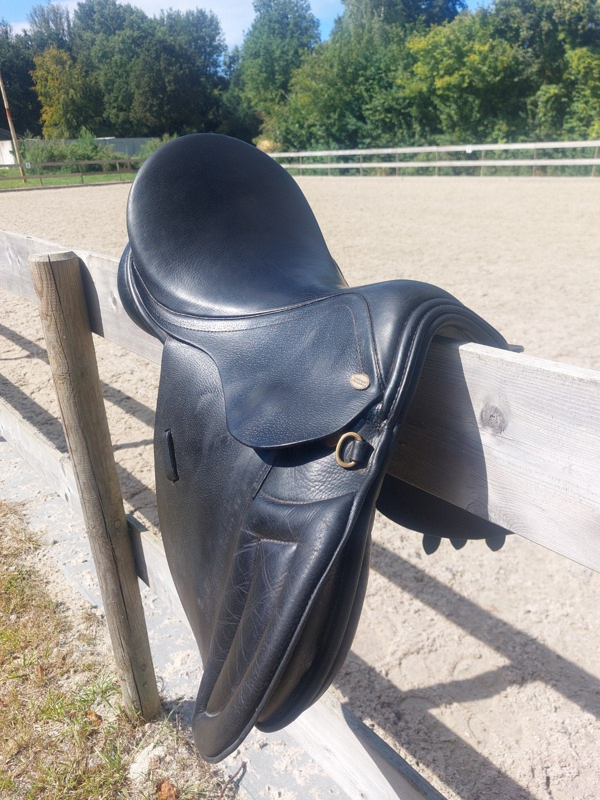 Euroriding Opal vzh 16 inch zadel. €200, geen geld!, Dieren en Toebehoren, Gebruikt, Verzenden, Middel, Veelzijdigheid