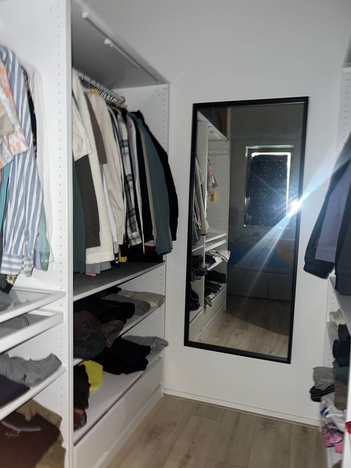 IKEA NISSEDAL - Spiegel, Huis en Inrichting, Woonaccessoires | Spiegels, Ophalen, 100 tot 150 cm, Zo goed als nieuw, Rechthoekig
