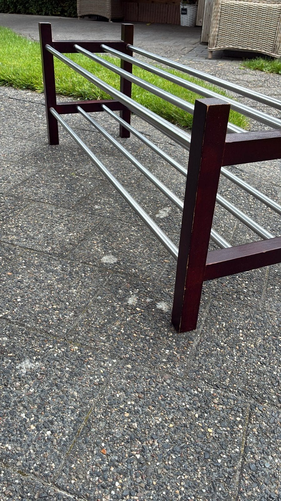 Schoenenrek van hout en metaal 100x30x40, Ophalen