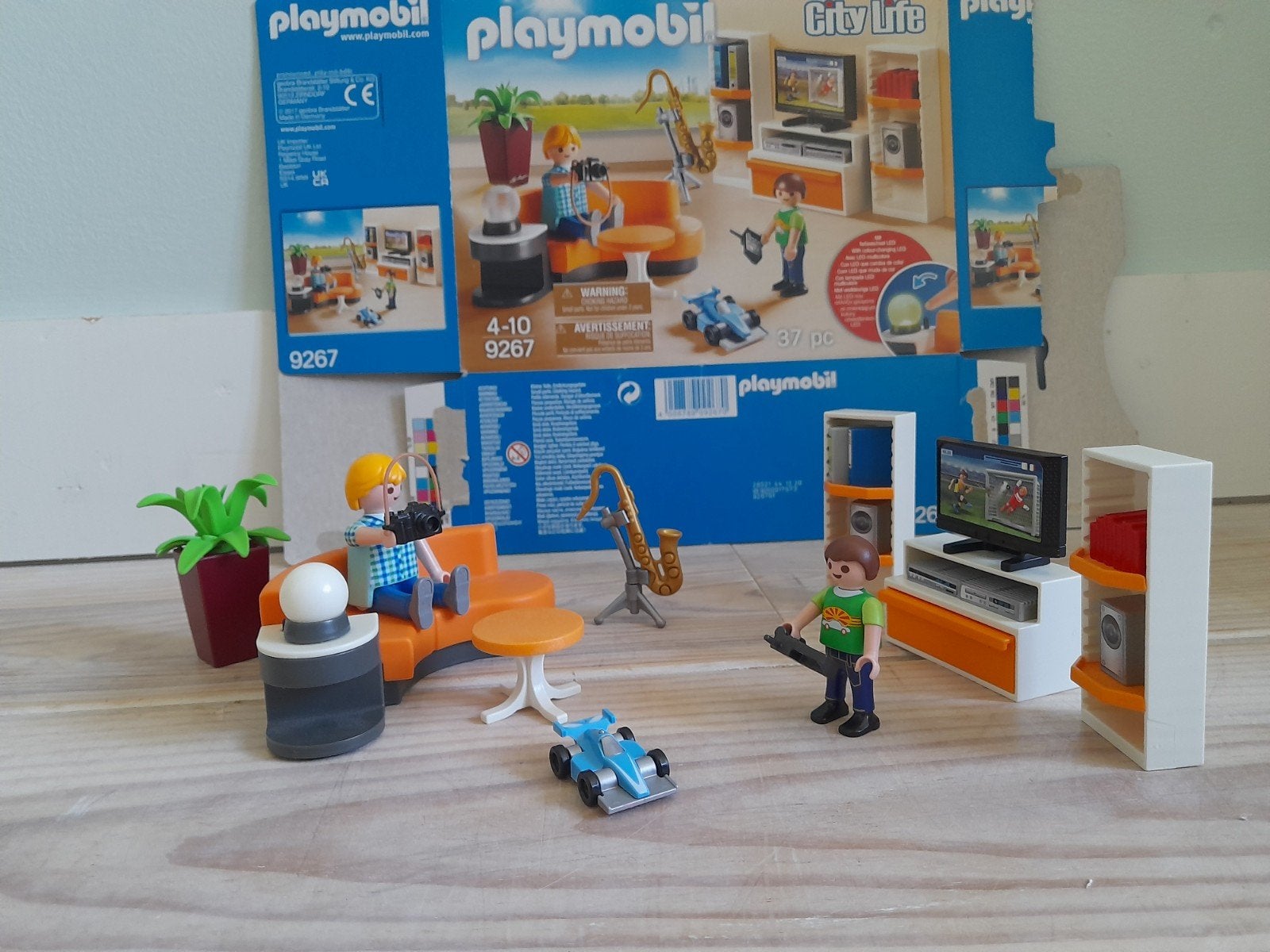 Compleet!! Playmobil City Life Woonkamer 9267, Ophalen of Verzenden, Zo goed als nieuw, Jongen of Meisje