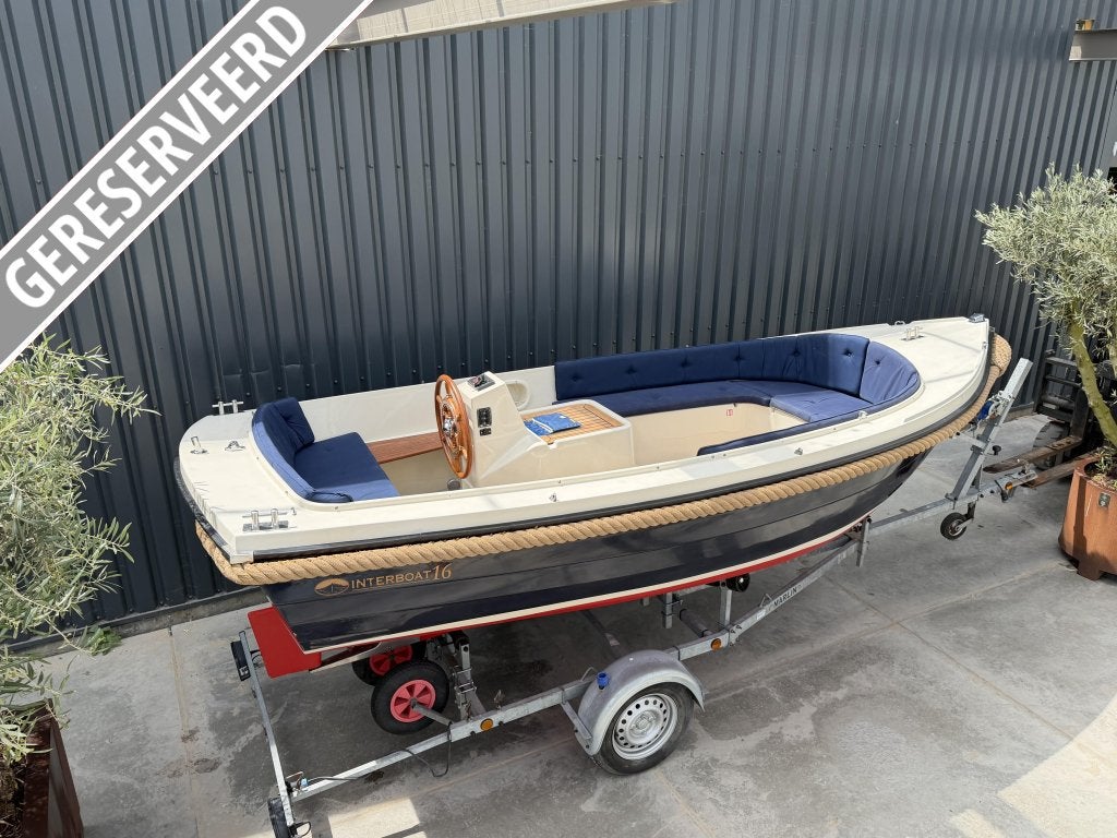 Interboat 16 Vetus 2CIL Teak ZGAN BJ2001 17 19 Zeer Netjes!!, Watersport en Boten, Overige typen, Interboat, Diesel, 5 m