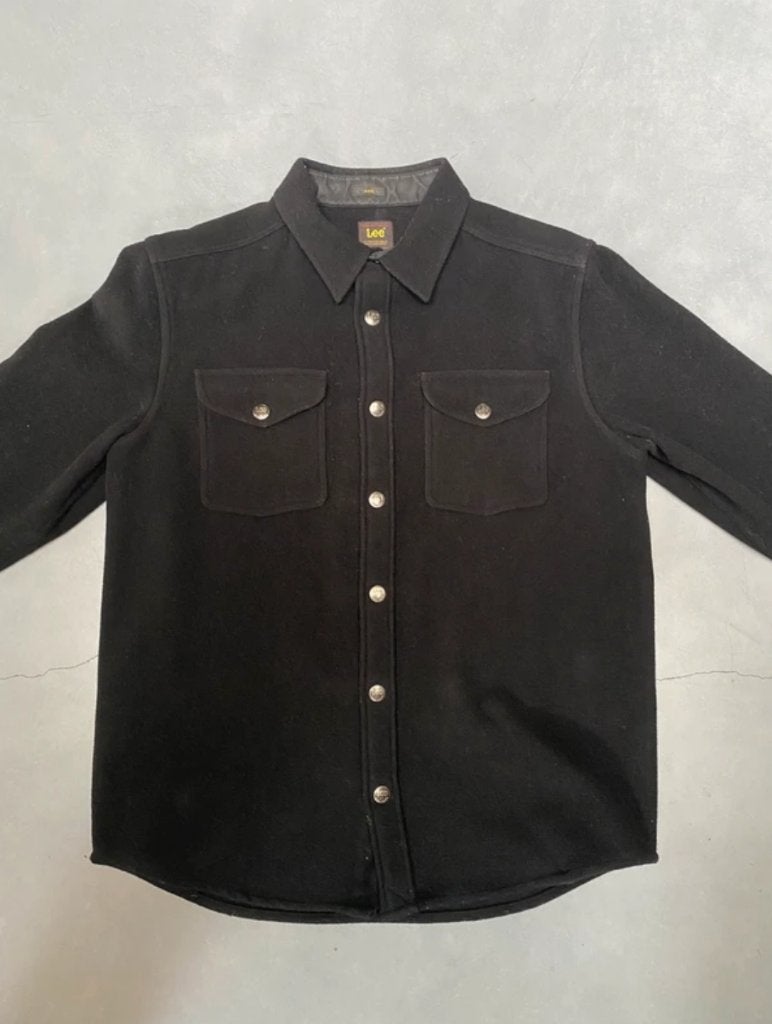 Sale! 50! LEE Wool overshirt black size M, Kleding | Heren, Jassen | Zomer, Zo goed als nieuw, Maat 48/50 (M), Zwart, Ophalen of Verzenden