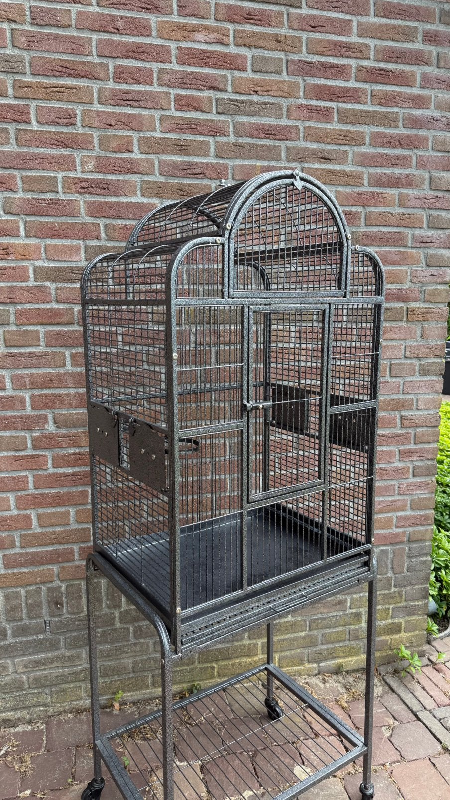 Vogelkooi incl verrijdbaar onderstel, Ophalen, Gebruikt, Metaal, Vogelkooi