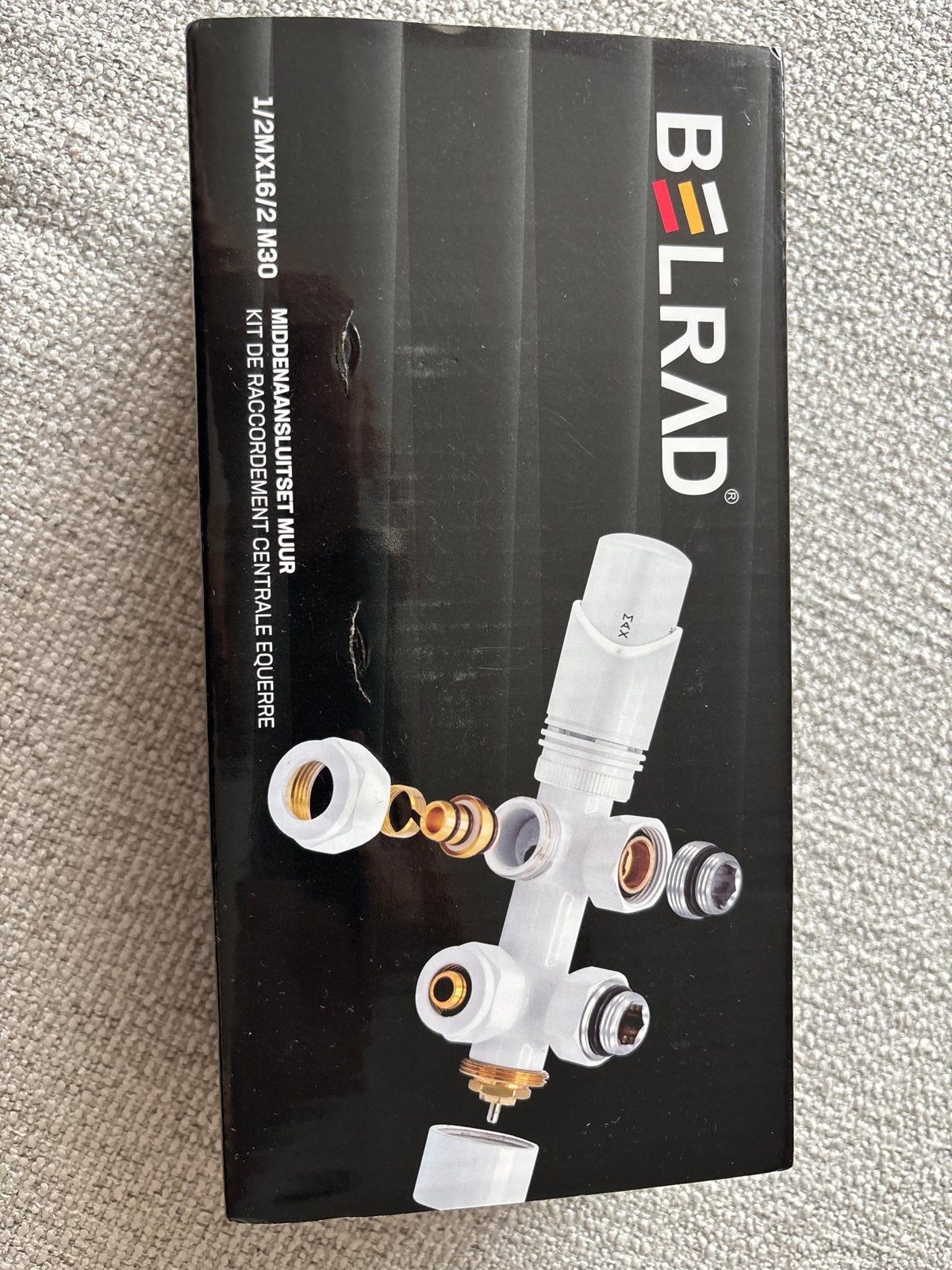 Belrad Thermostatische Radiatorkraan Middenaansluiting Wit, Ophalen of Verzenden, Nieuw, Thermostaat