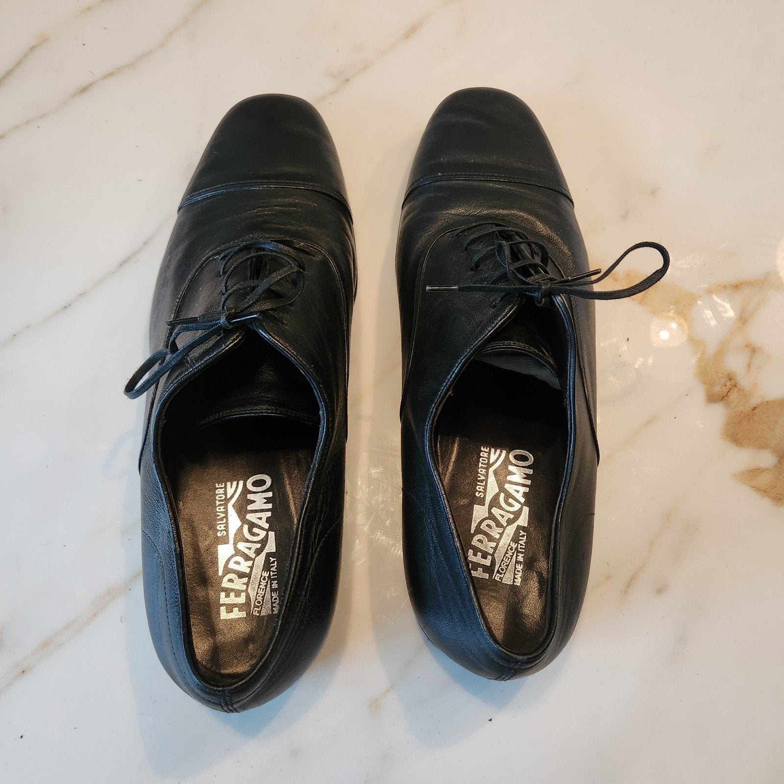 Salvatore Ferragamo heren veterschoenen - Zwart leer, Kleding | Heren, Salvatore Ferragamo, Zwart, Ophalen of Verzenden, Zo goed als nieuw