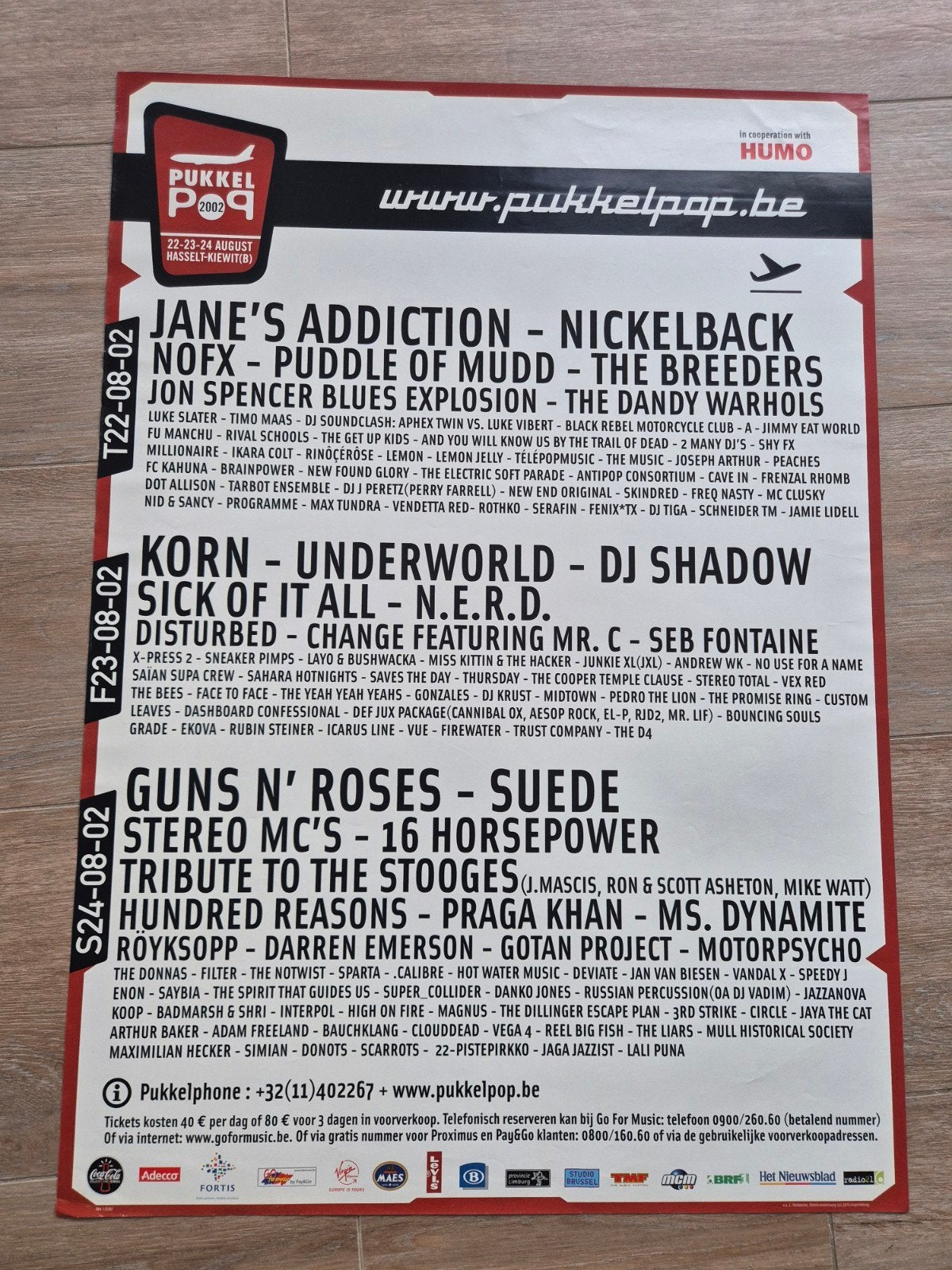 Concert poster Pukkelpop 2002, Verzamelen, Posters, Ophalen of Verzenden, Zo goed als nieuw, Muziek
