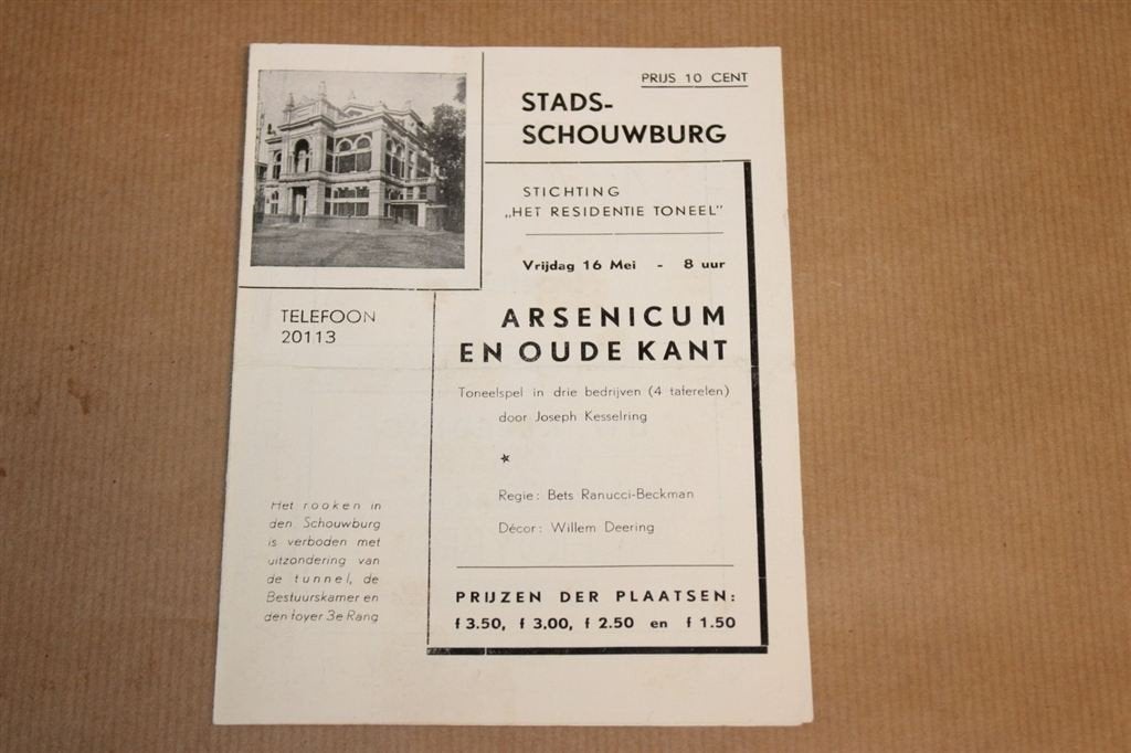 Zeldzame aankondiging Stadsschouwburg Groningen 1930, Ophalen of Verzenden, Zo goed als nieuw