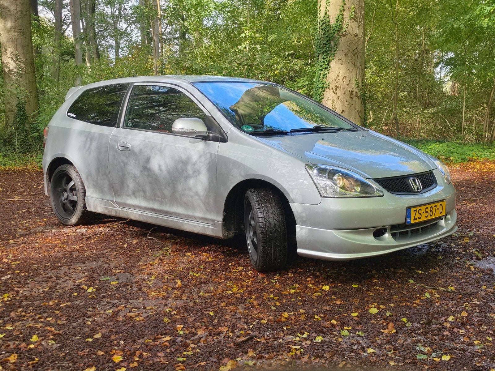 Honda Civic 1.4iS 2004 Airco | Cruise control, Auto's, Voorwielaandrijving, Zwart, 4 cilinders, 1396 cc