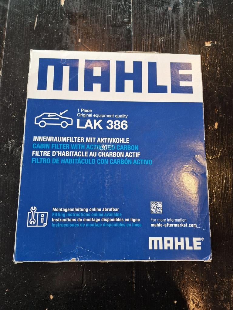 Mahle LAK 386 Interieurfilter met actieve kool, Ophalen of Verzenden, Nieuw, Universele onderdelen