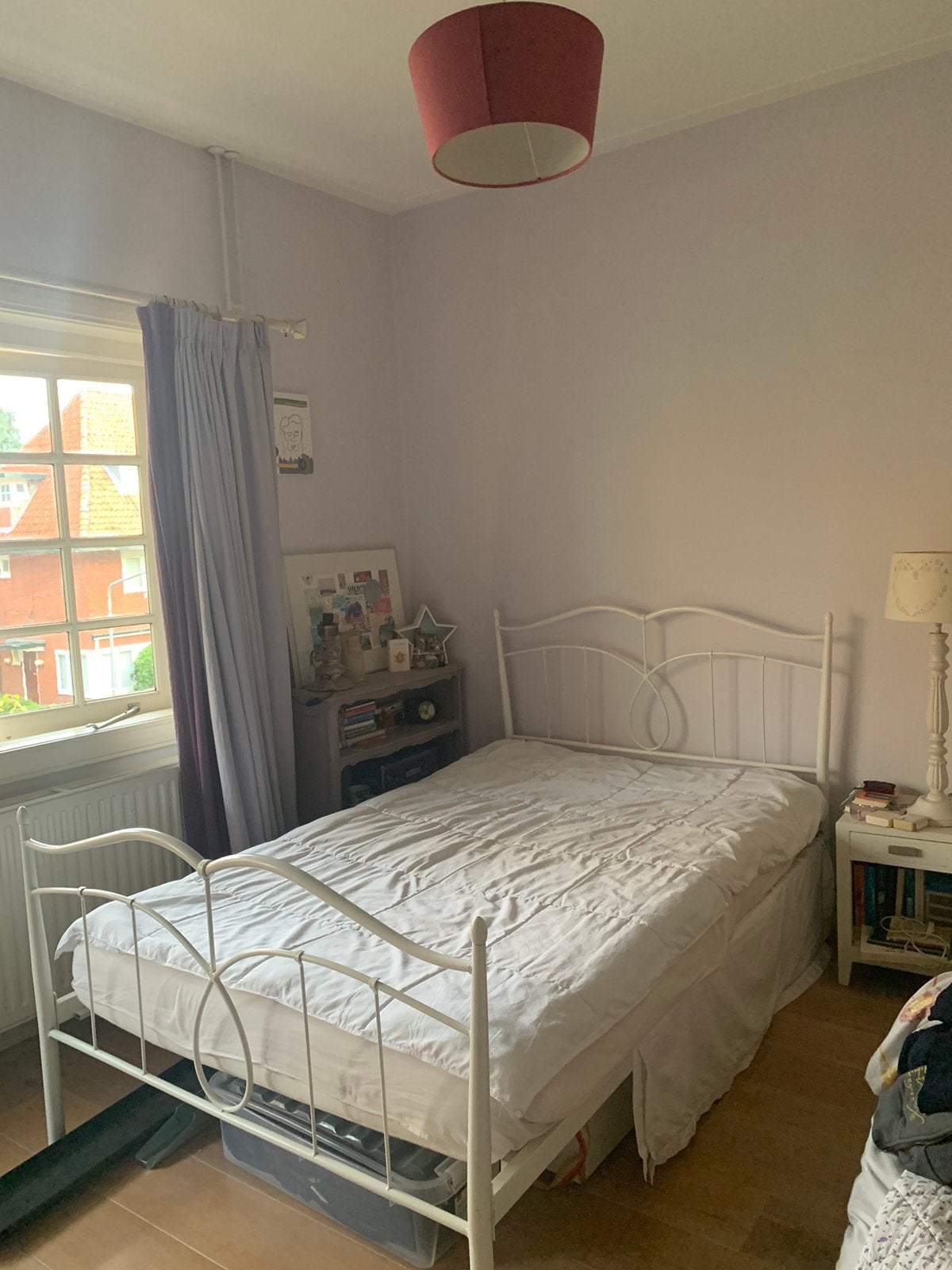 Antiek Frans bed 120/200, Antik Frans bed, Gebruikt, Wit, Ophalen of Verzenden