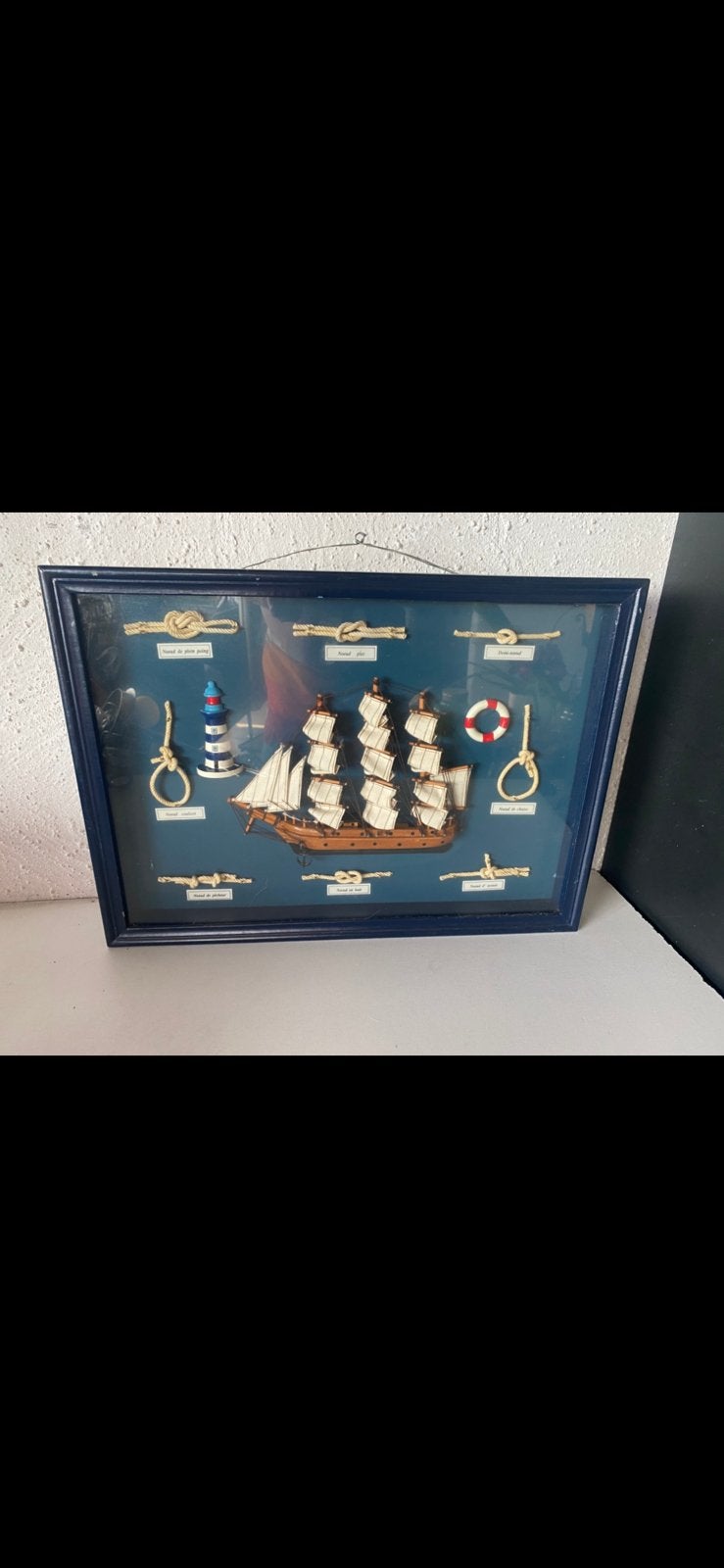mooie NAUTISCHE 3-D ‘SHADOWBOX’, Ophalen, Zo goed als nieuw, Zeilboot, Overige typen