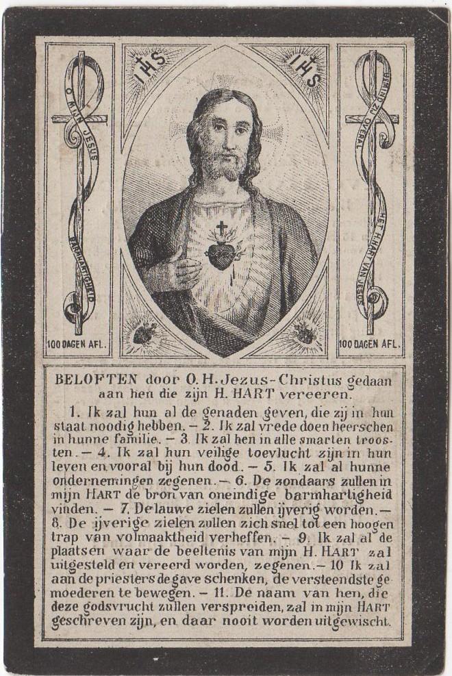 Ivo Rogier Berton 1807 St. Baefs + 1888 Aelbeke, 81 jaar, Verzenden