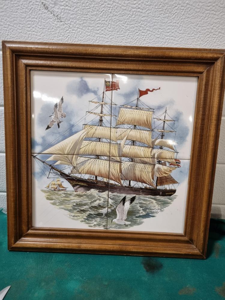 schilderij tegels schip atlantic mermaid, Ophalen of Verzenden, 'T Olde Gre-j, Info@toldegrej.nl, Endepoelstraat 20f Didam