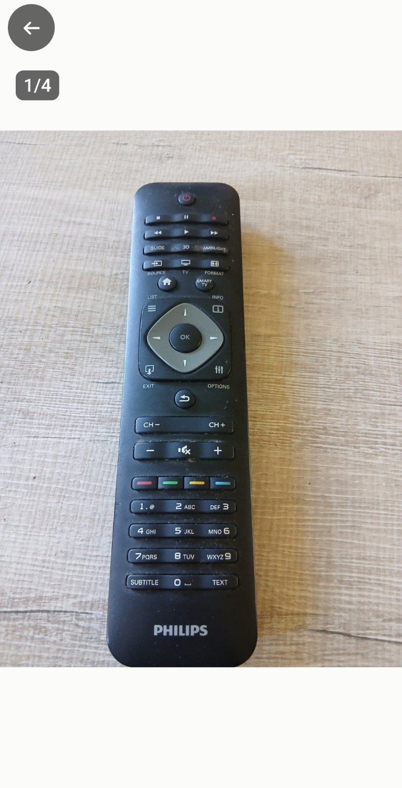 Philips afstandsbediening in perfecte staat, Mediaspeler, Ophalen of Verzenden, Zo goed als nieuw, Origineel